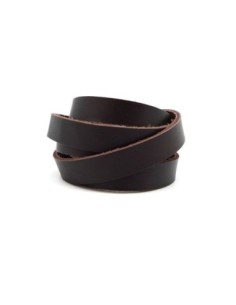 Lanière cuir marron foncé 13mm - CUIR VERITABLE 2
