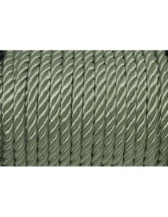 1m Cordon nylon mouliné 5mm couleur vert pâle 2