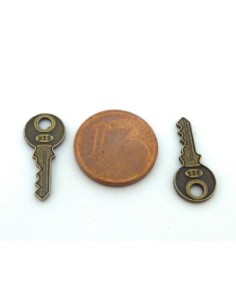 Clef de couleur bronze en métal 2