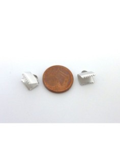 Embout griffe lisse 8mm argenté 2
