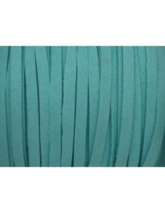 5m Cordon plat daim synthétique 5mm bleu pâle