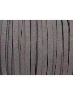 Suédine gris 5mm pour création bijoux