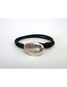 Embout de finition fermoir cuir ou bracelet multi rangs en métal argenté