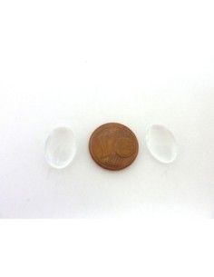 Cabochon ovale 10 x 14mm loupe en verre 2