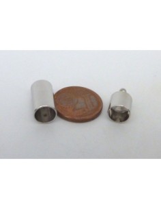 Fermoir argenté pour cordon cuir de 6mm 2