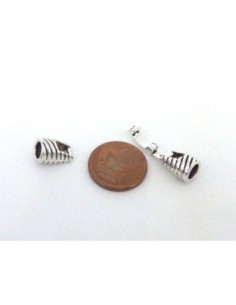 Fermoir clip embout rond pour cordon de 4,5mm en métal... 2