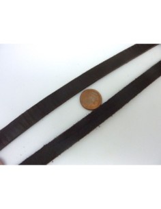 1m Cuir plat largeur 9,9mm de couleur marron foncé, brun... 2