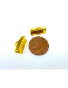 Serre ruban de 13mm en métal doré 2