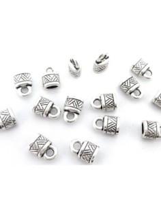 Embout pour lanière cordon 4,5mm en métal argenté
