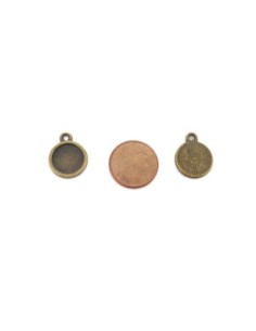 Pendentif bronze pour cabochon de 10mm 2