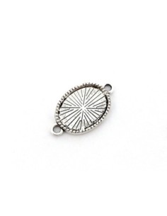 5 Supports cabochon ovale pour cabochon 13x18mm en métal argenté
