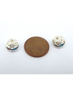 R-5 Perles ronde filigrane 8mm serti de strass... 2