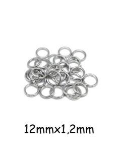Anneaux de jonction 12mm épais argenté
