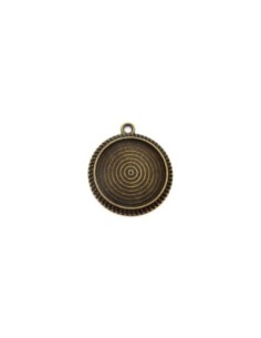 Support cabochon pour cabochon de 20mm en métal de couleur bronze