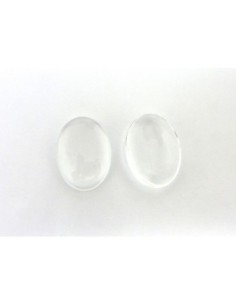 Lot de 2 Cabochons ovale 18x25mm en verre