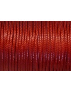 Cordon polyester enduit 2mm souple imitation cuir rouge  2