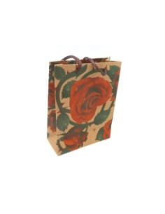 Pochette cadeaux 11 x 14,5cm motif rose rouge à soufflet...