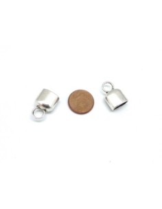 20 Embouts pour lanière de 9,9 x 6,4mm en métal argenté... 2