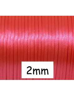 Cordon queue de rat rose orangé 2mm