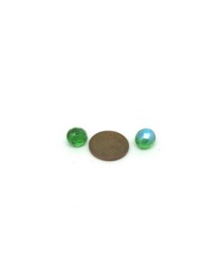 Perle facette vert irisé AB de 8mm 2