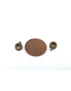 20 bélières en métal de couleur bronze pour cordon de 2,5mm 2