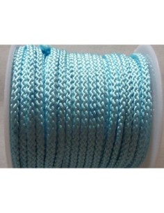 Cordon polyester bleu pâle layette 2