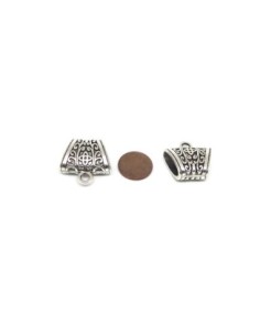 R-Perle passant, support breloque 23mmx23mm, belière en... 2
