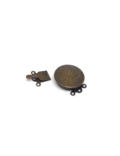 Fermoirs multirangs rond 17,7mm 3 rangs en métal de couleur bronze 2
