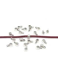 mini beliere pour cordon de 2mm en metal argente