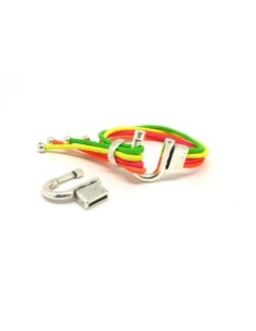 Fermoir argenté pour cuir de 10mm