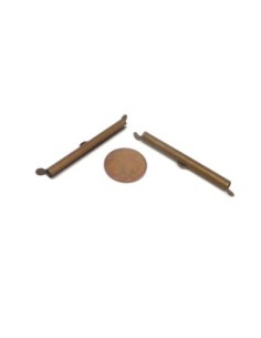 Embout tube bronze 40mm pour tissage perle 2