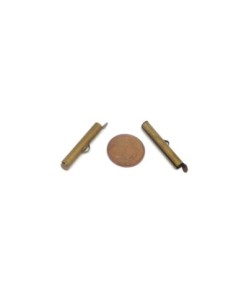Embout tube 25mm en métal de couleur bronze 2
