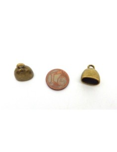 Embout calotte en métal de couleur bronze 2
