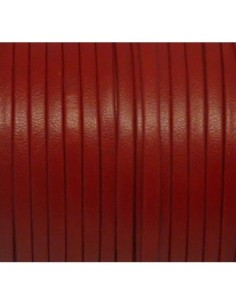 1m Lanière simili cuir 3mm de couleur rouge très belle qualité