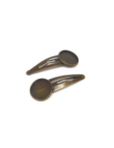 Barrette support cabochon de 20mm en métal de couleur bronze 2