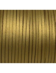 Lanière simili cuir 2.5mm doré
