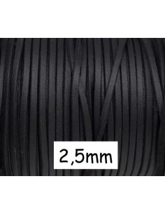 Lanière simili cuir 2,5mm noir