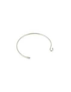 Bracelet jonc en métal argenté à agrémenter 65mm