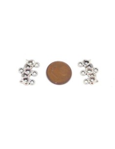 Embout multi rangs pour 3 fils en métal argenté 2