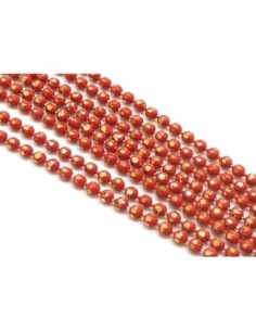 chaine bille corail et doré