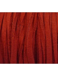 Lanière suédine rouge carmin 3mm