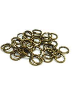 Anneaux de jonction 6mm x 0,9mm en métal de couleur bronze