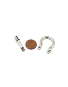 Manille en metal argente pour bracelet paracorde 2
