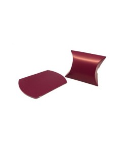 10 Boites cadeaux berlingot 7,5cm x 7cm en carton de couleur framboise 2