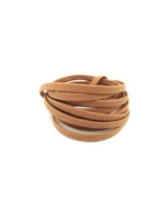 1,8M Cordon plat cuir synthétique 5mm de couleur marron...