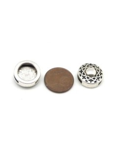 Slide argenté pour lanière cuir de 10mm 2