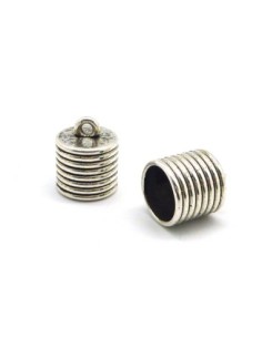 2 Grands Embouts pour cordon de 13mm, cache nœud en métal...