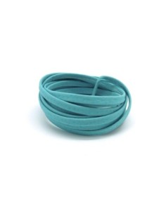 1,8M Cordon plat cuir synthétique 5mm de couleur Bleu...
