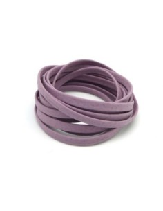 1,8M Cordon plat cuir synthétique 5mm de couleur Parme mat