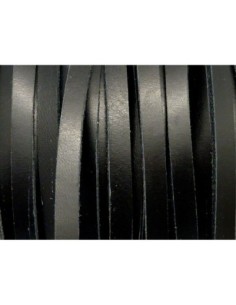 R-1m Cuir plat largeur 6mm de couleur noir - CUIR...